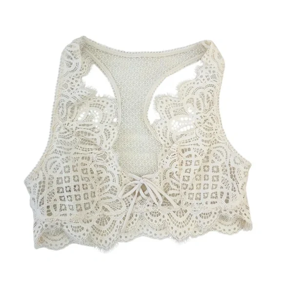 Victoria's Secret Dream Angels Pale Pink Lace Up Bralette with Racerback - Picture 2 of 9